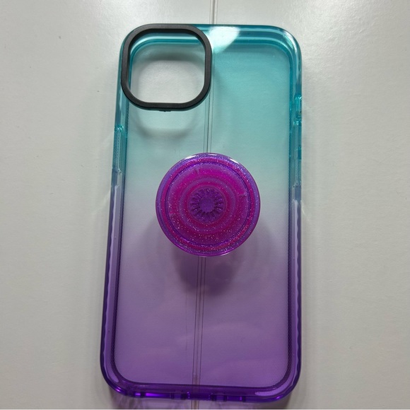 Accessories - Ombré phone case for iPhone 13/14 with Popsocket